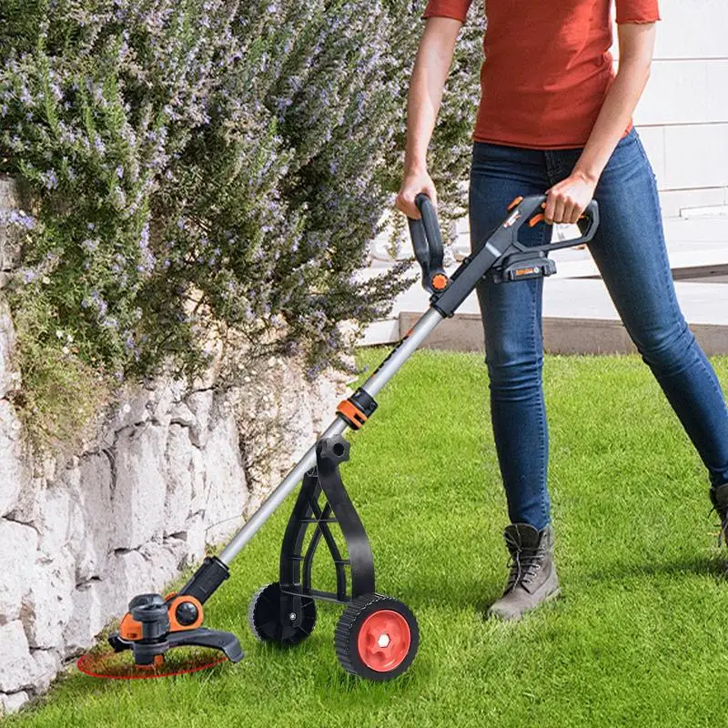 ปรับ String Trimmer สนับสนุนล้อ PUSH เครื่องตัดหญ้าขาตั้งล้อเสริม Universal เครื่องตัดหญ้าสําหรับเครื่องตัดแปรง Part