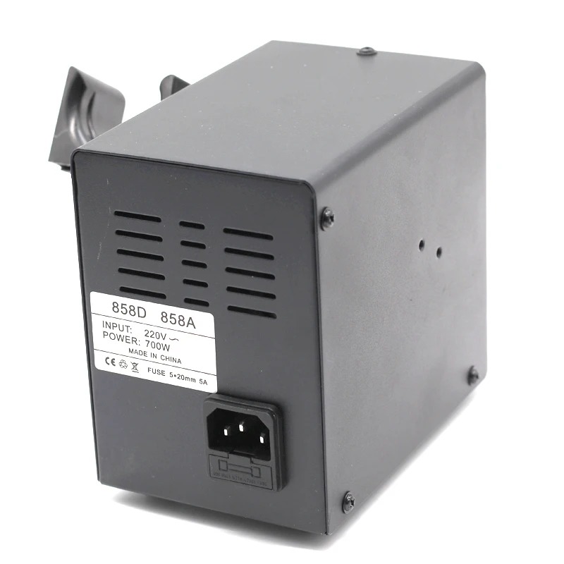 뜨거운 공기 총 858D BGA 재 작업 솔더 스테이션 히트 건 220V 700W 헤어 드라이어 납땜 SMD SMT 용접 수리 도구