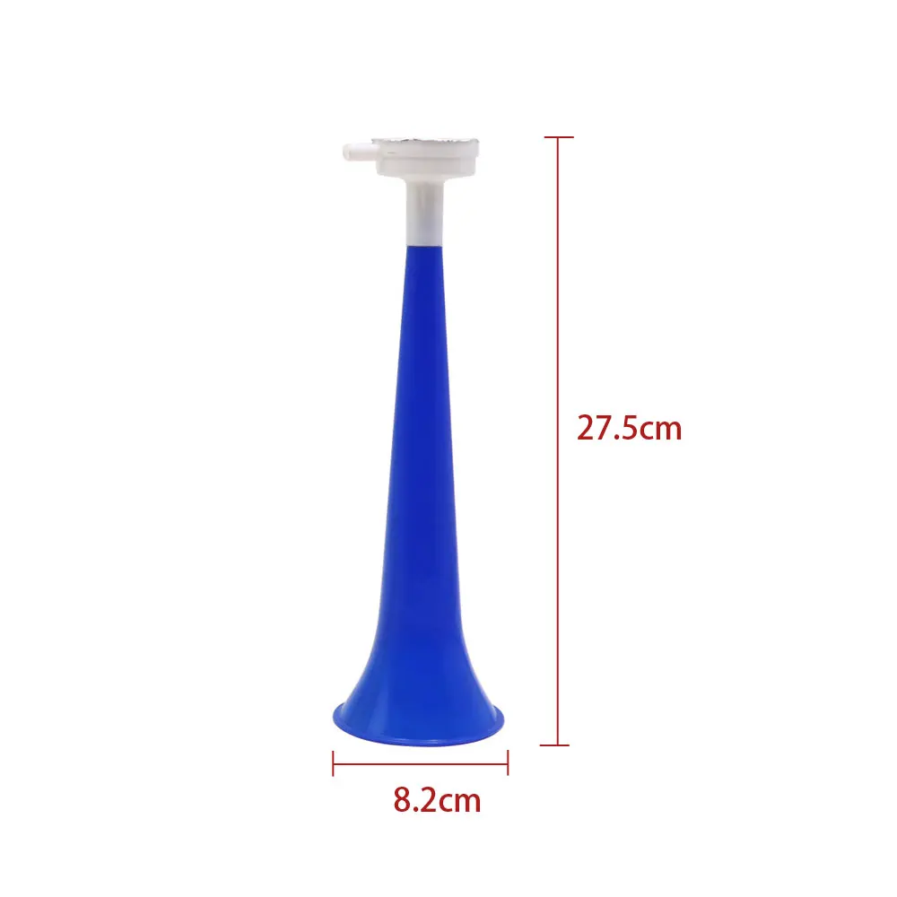 1x Cheer ฮอร์นพลาสติกเกมฟุตบอลแฟนเชียร์ลีดเดอร์ Props Vuvuzela ฟุตบอลกีฬา Tournam เด็กทรัมเป็ตสีสุ่ม