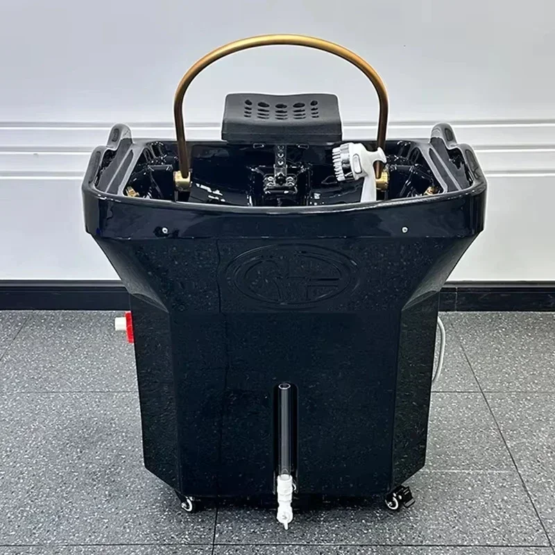 Évier de spa japonais portable moderne, hydrothérapie, massage thaïlandais, shampoing, lit d'eau, shampoing à vapeur, salon de coiffure