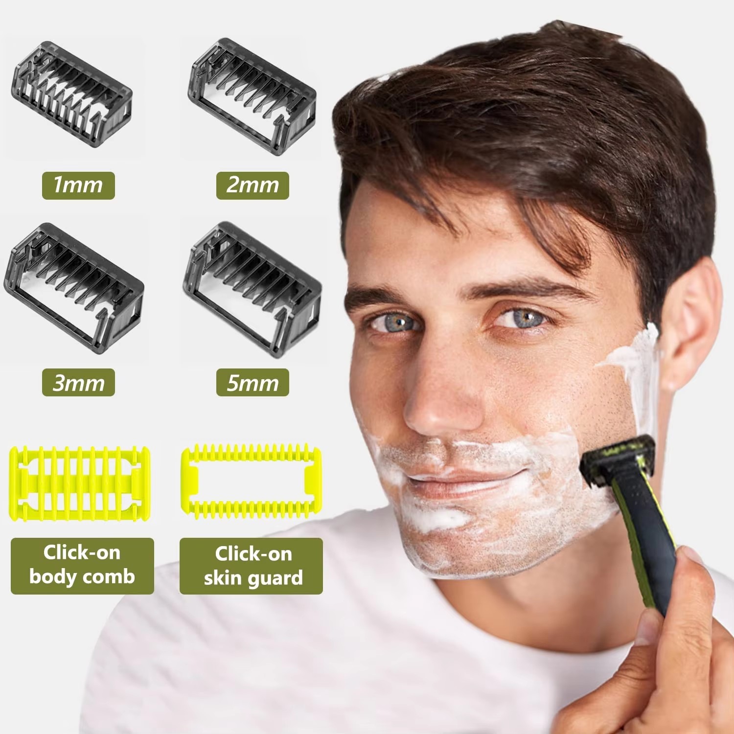 New 2/4/6 PCS Guide Comb Guards for One Blade QP2520 QP2515 QP2620 QP6510 QP6520 QP6530 Beard Trimmer Shaver Replacement Kit