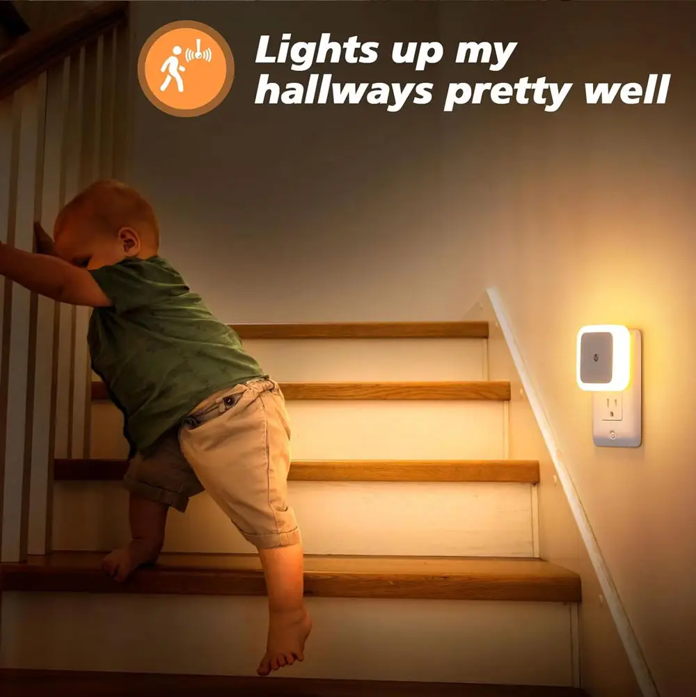 Luz LED nocturna Mini Sensor de luz Control 220V enchufe de la UE lámpara de luz nocturna para niños luces de vida