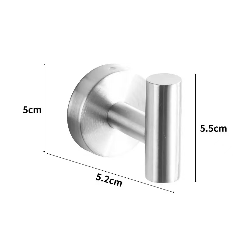 Stainless Steel Hook Strong Adhesive Hook Behind Door Coat Hook Coat Hook Perforation-Free Metal Coat Hook