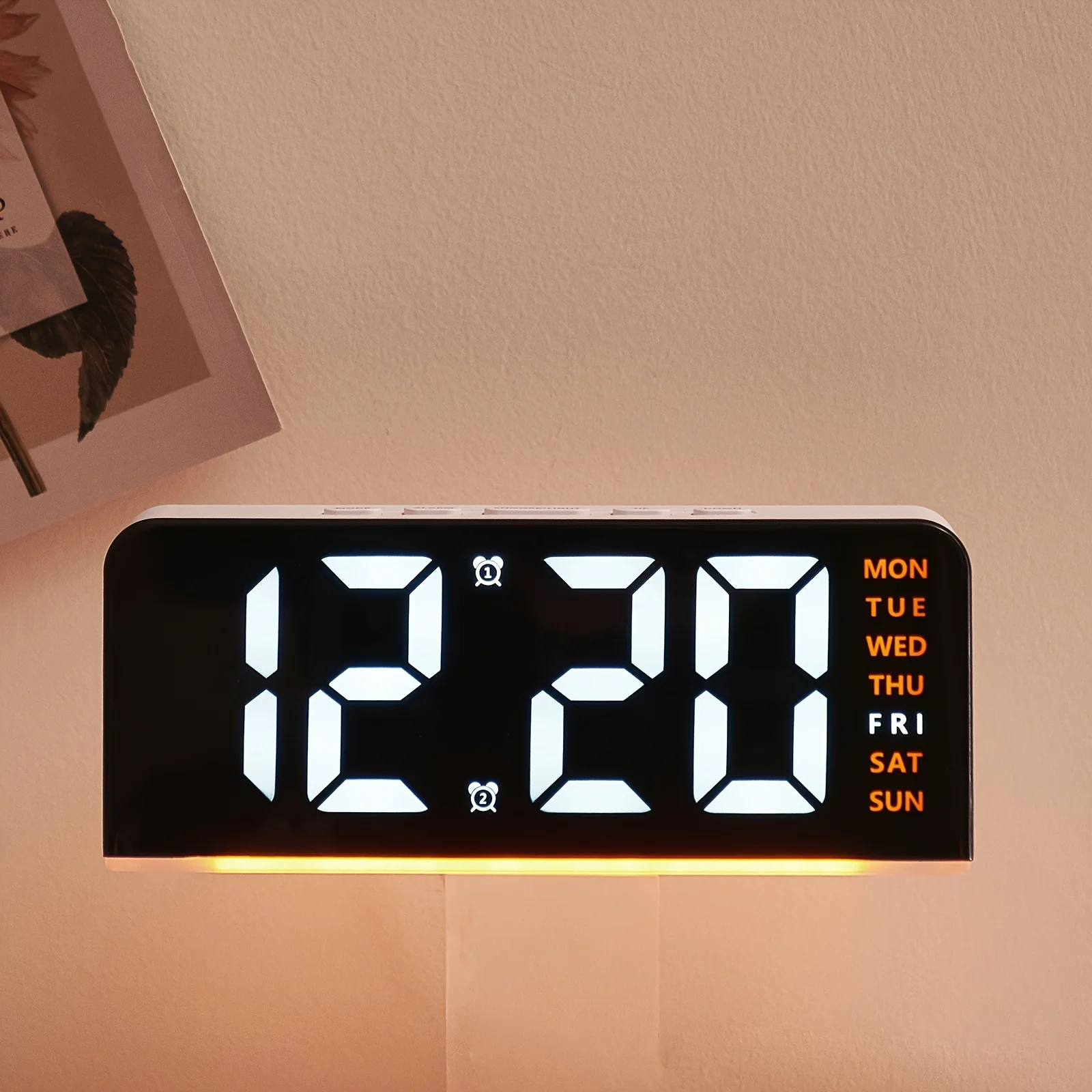 Nuevo reloj despertador LED Digital, reloj de mesa de escritorio, luz nocturna con pantalla de temperatura y tiempo, reloj despertador con retroiluminación, decoración moderna