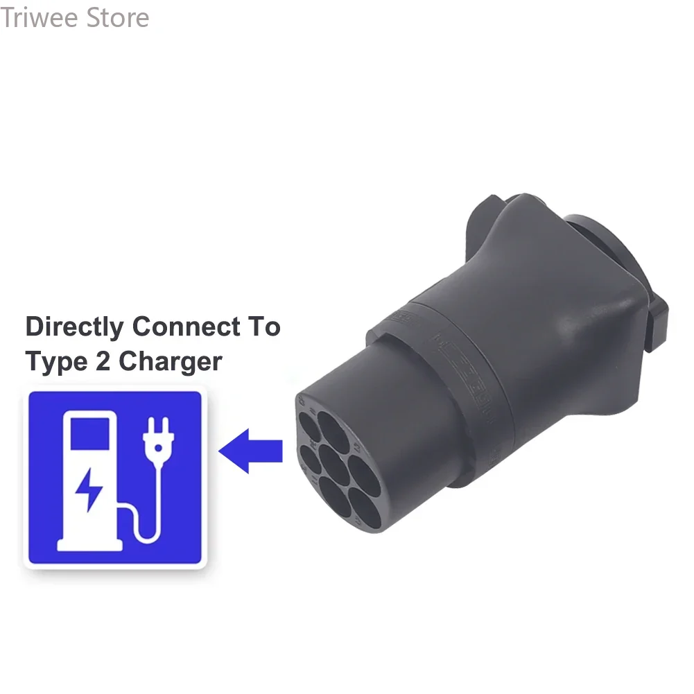 Adaptador EVSE portátil 16A 220V tipo 2 enchufe macho/hembra a enchufe Schuko adaptador de carga EV para cargador EV conector EV EUSocket