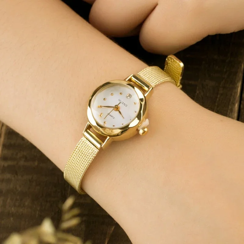 Neue Luxus-Damenuhren, lässige Quarz-Armbanduhren, Armbanduhr, Edelstahl, Reloj Para Mujer, Relogios Feminino JavaScript