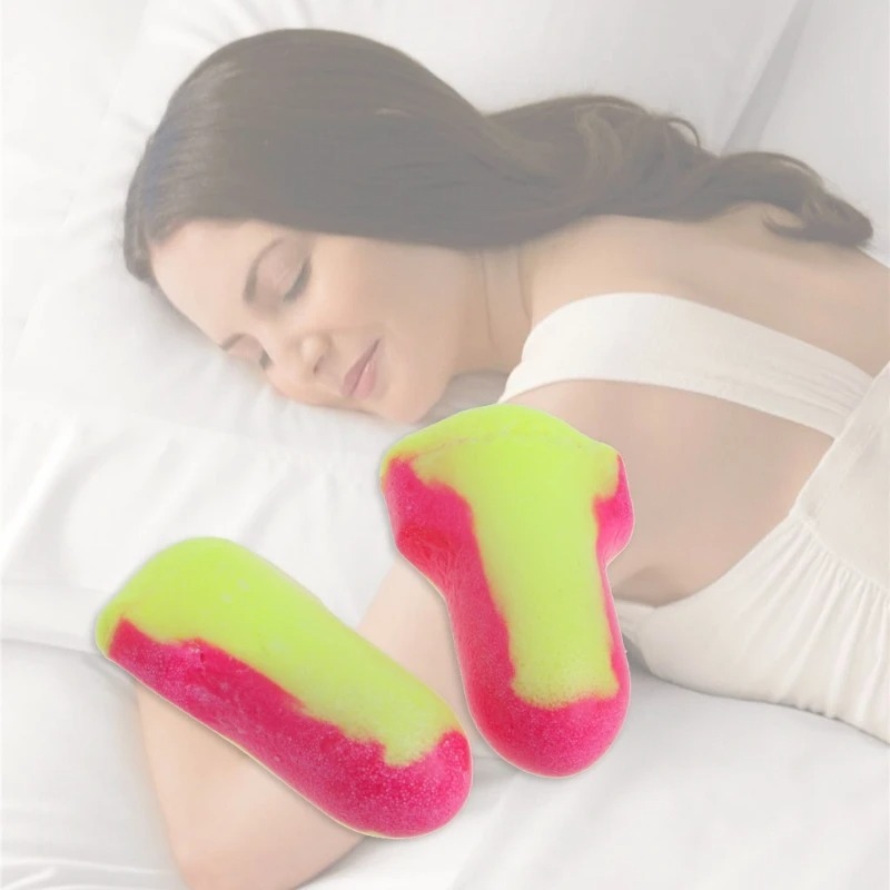 10 คู่ที่อุดหูโฟมนุ่มแบบใช้แล้วทิ้ง Snore-Proof Sleep Ear Protector ไม่มีสายไฟ