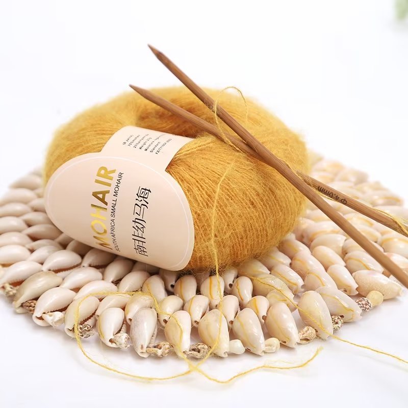 Hilo de Mohair de 25g, hilo de ganchillo de lana para bebé muy suave y cálido para tejer a mano, suéter, chal, bufanda, suministros de Material DIY