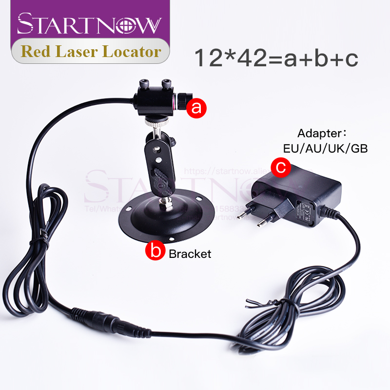 Startnow Laser Marker Indicator Set 12x42 635nm 10mw Focusable Beam Cross Red Light Pointer Locator For CNC Woodworking Marking