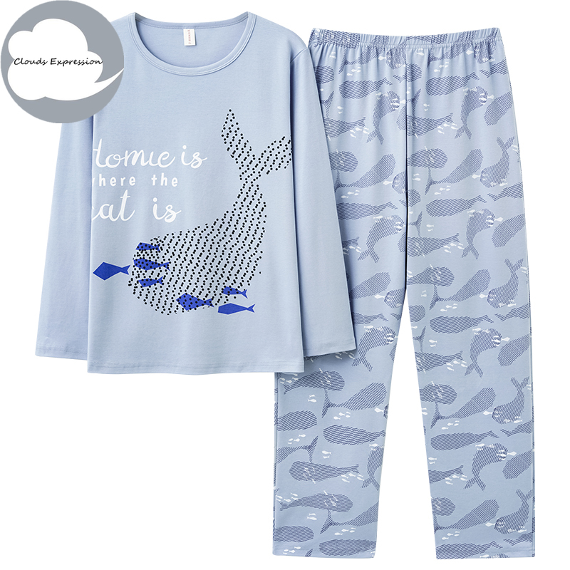 春ニット綿縞模様のパジャマセット部屋着のスパースターhombre男性パジャマパジャマナイトウェア4XL 5Xlホームウェア