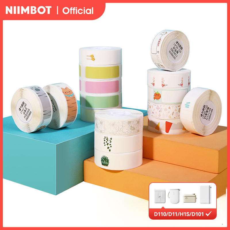 Etykiety do drukarki termicznej Niimbot 1 rolka samoprzylepnego papieru do etykiet do drukarki etykiet D110 D11 D101 H1 H1S Bluetooth