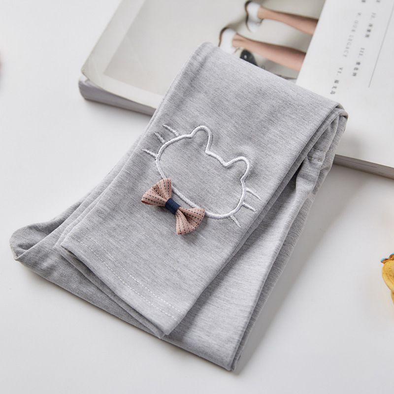 Bear leader-leggings de algodão para meninas, calças justas com cartoon de desenho animado, para crianças, primavera