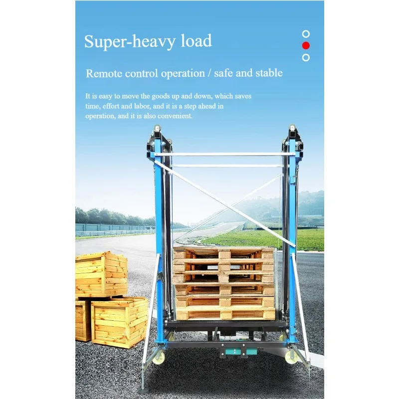 FOB Foldable Electric Lifting Platform Mobile Remote Control Scaffolding Mini Hoist For Building Construction Repair
