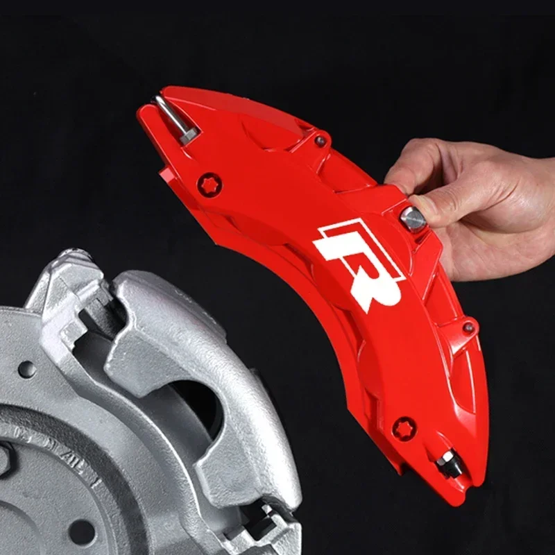 4 個車のブレーキキャリパービニールステッカーフォルクスワーゲン VW Rline R ラインゴルフ 3 5 7 ポロパサート GTI ボラジェッタ車両ホイールデカール