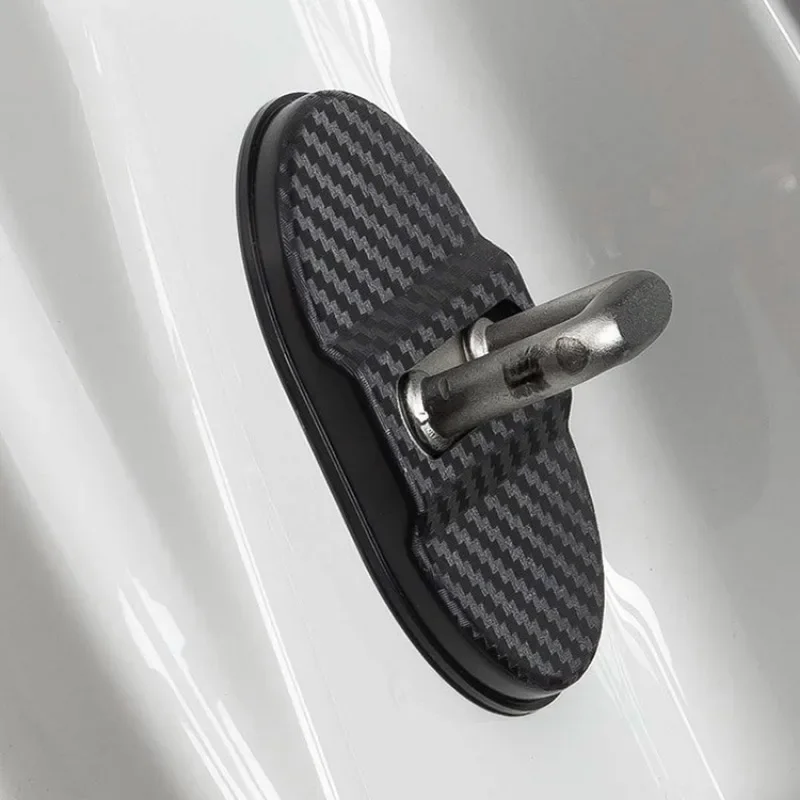 4 個車のドアロック保護カバープラスチッククッション防錆スリーブ車のドアロックカーアクセサリー