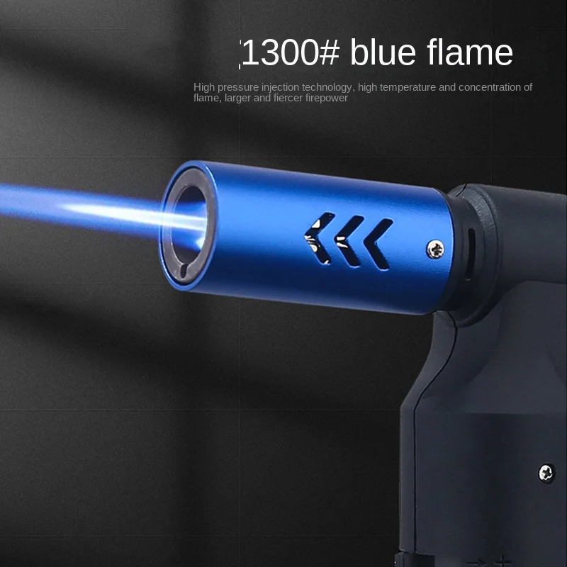Antorcha de pistola pulverizadora, encendedor de Gas con chorro de llama azul, accesorios de cocina para fumar, joyería Turbo a prueba de viento, encendedores de cigarros para soldar