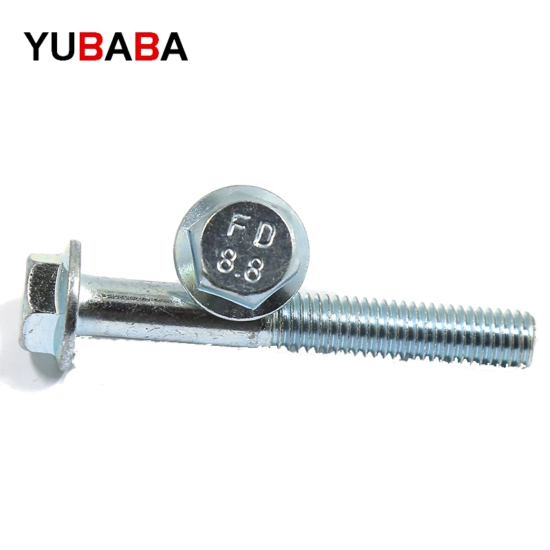 M5 M6 M8 M10 M12 8.8 Cao Cấp Mạ Kẽm Lục Giác Bích Bu Lông Bích Vít Lục Giác Dây Miếng Lót Toàn Ren/Từng Phần đường Chỉ May