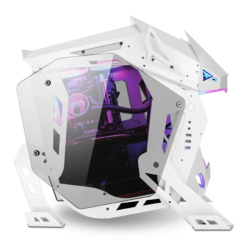 Wholesale White PC Computer Cases & Towers Gaiming PC Tower Gaming Cabinet Hot Internet cafe computer special-shaped case