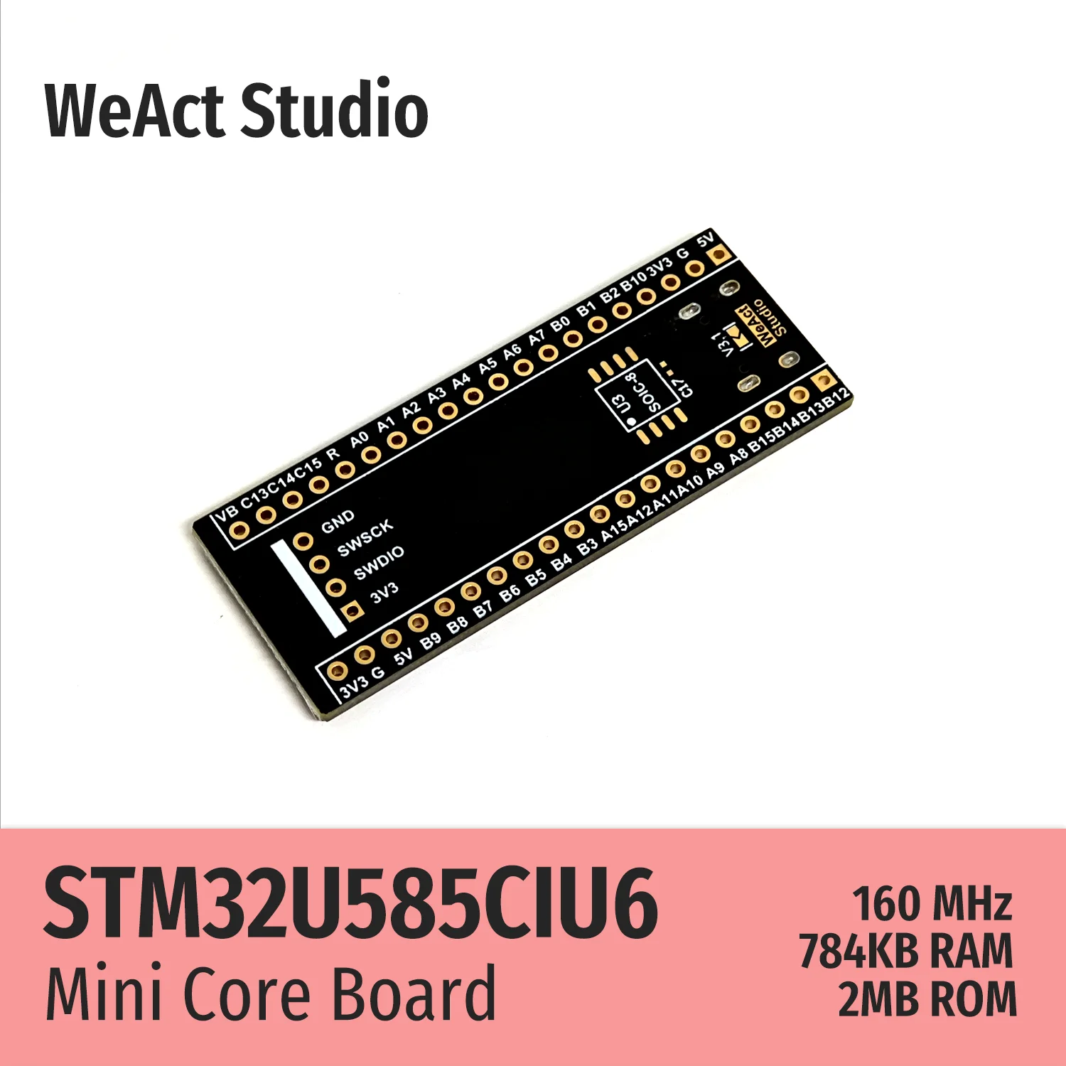 WeAct STM32U585CIU6 STM32U585CI STM32U585 STM32U5 STM32 Placa central Placa de demostración