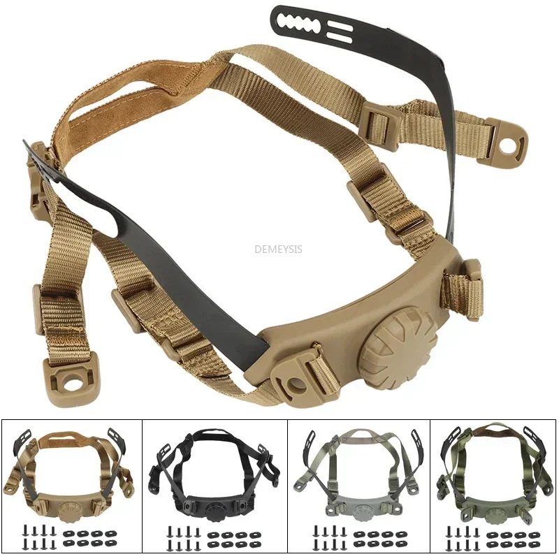 Sistema de suspensión interior para casco, cascos CS de caza y tiro, correa de bloqueo de cabeza ajustable, accesorios para casco de corte alto FAST SF
