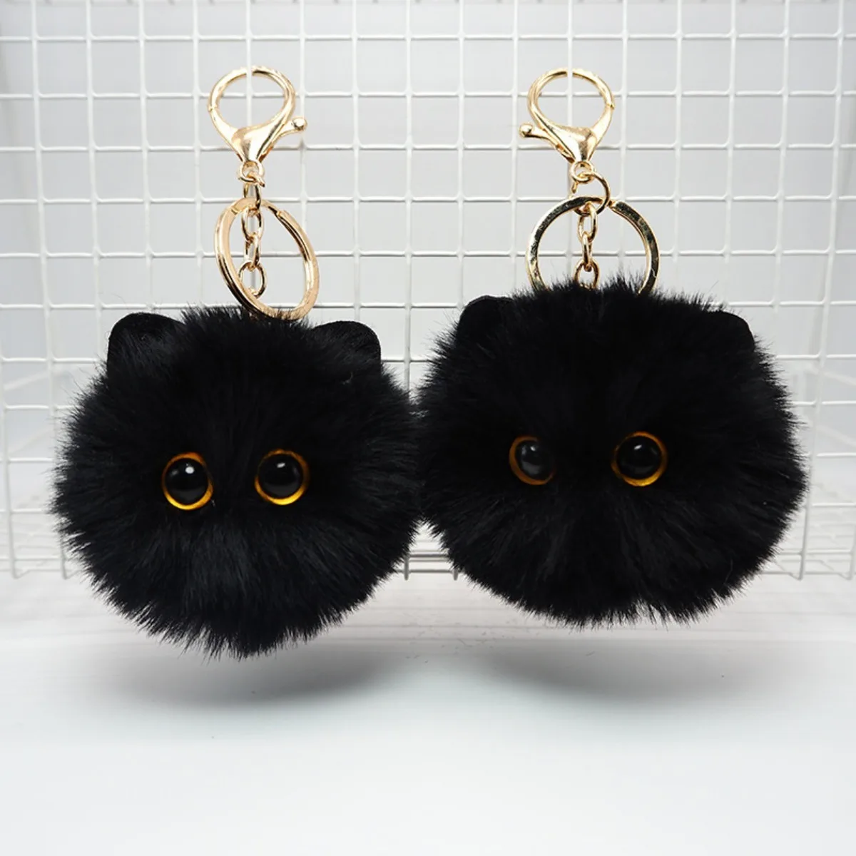 Lindo llavero de gato de peluche muñeca de dibujos animados juguete colgante llavero para mujeres niñas bolso ornamento llavero de coche estilo coreano japonés juvenil