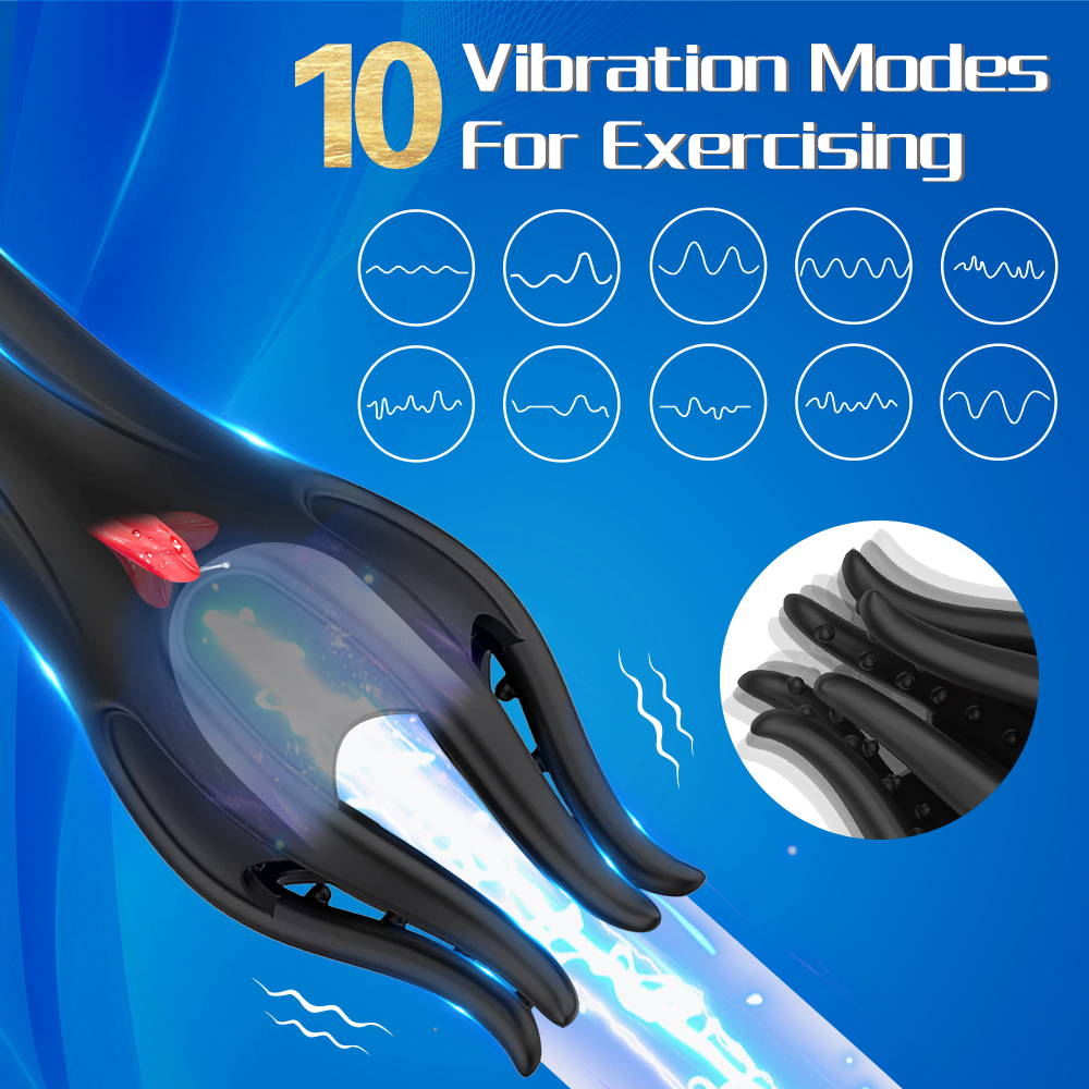 Glans Stimulate Trainer Vibrator Men Penis Delay Exerciser Stimulate Masturbation Massager Vibrating Endurance Trainning Sex Toy