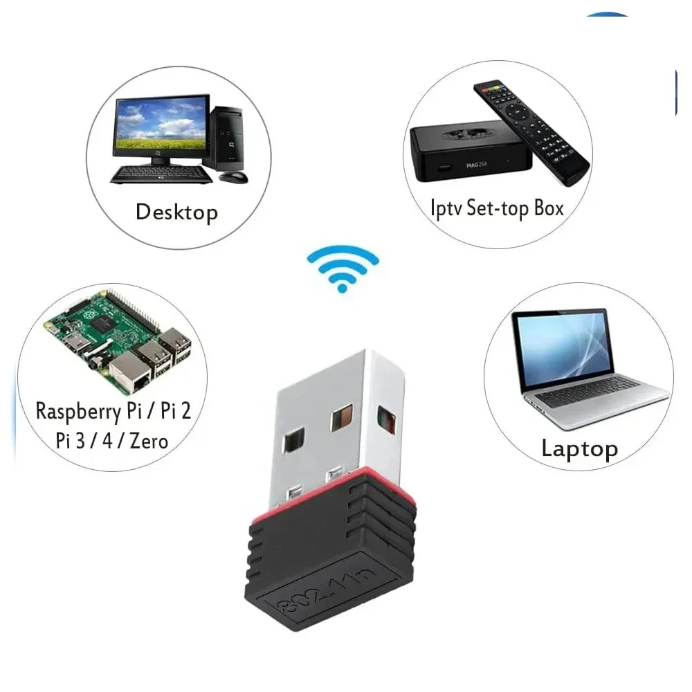150 Mbps USB WiFi-adapter Draadloze netwerkkaartadapter WiFi Dongle voor desktoplaptop PC Windows