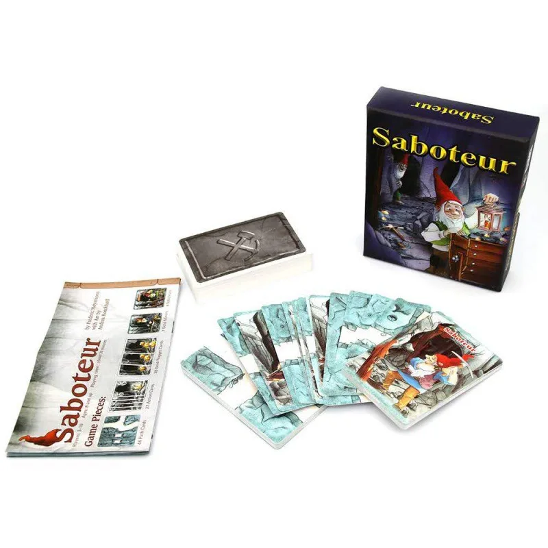 ภาษาอังกฤษ Saboteur Board การ์ดเกมตารางเกมกระดานตลกการ์ดเกมสําหรับครอบครัว Party Dwarf Gold Mine ขุด Miner Board เกม