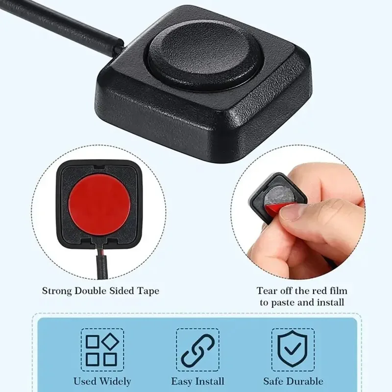 Accessoires Mini Momentary Drukknop Zelfklevende DIY Auto Drukknoppen 12V AAN UIT Knop