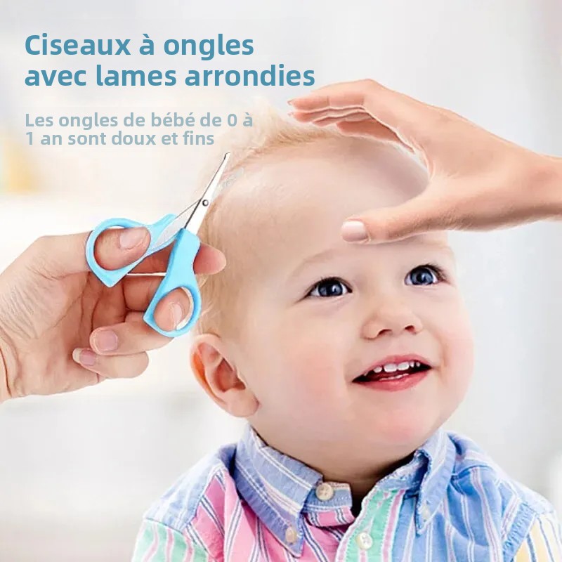 Kit de soins quotidiens pour cheveux d'ongles pour nouveau-né, brosse de toilettage pour nourrissons et enfants, peigne, ensemble de coupe-ongles sûr, cadeau pour bébé, 10 pièces