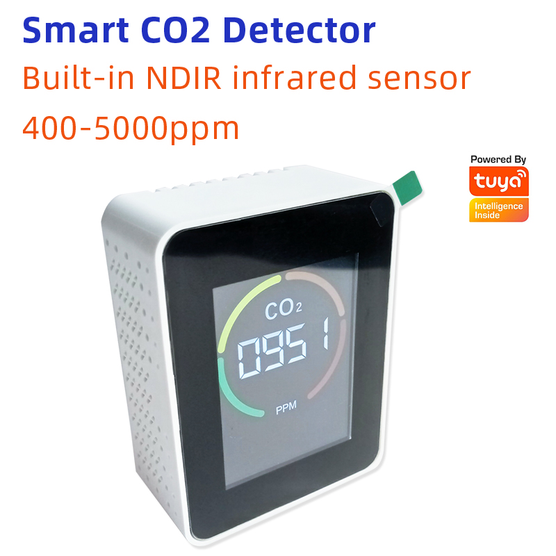 Sensor inteligente de CO2 WIFI/Zigbee Tuya, Detector de dióxido de carbono NDIR, pantalla LCD de alta precisión, aplicación Smart Life Home