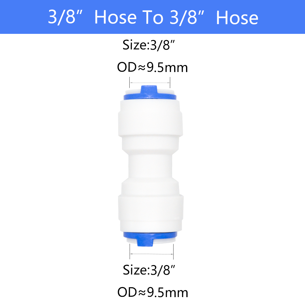 YQBS 3/8 "1/4" Ro Быстрый соединитель для воды, прямой OD, Push RO, аксессуары для аквариума, фитинг для труб