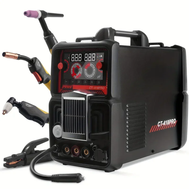 Soldador cortador de Plasma MIG de Gas/MIG sin Gas/Lift TIG/Stick/CUT 5 en 1 máquina de soldadura con doble voltaje de 110V/220V