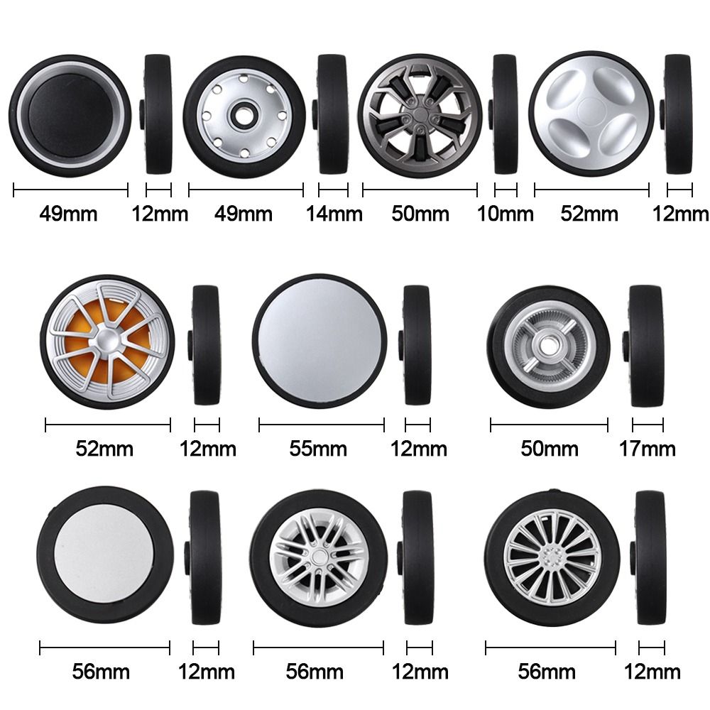 2 шт., сменные колеса с винтом для чемодана, 40/50/60 мм