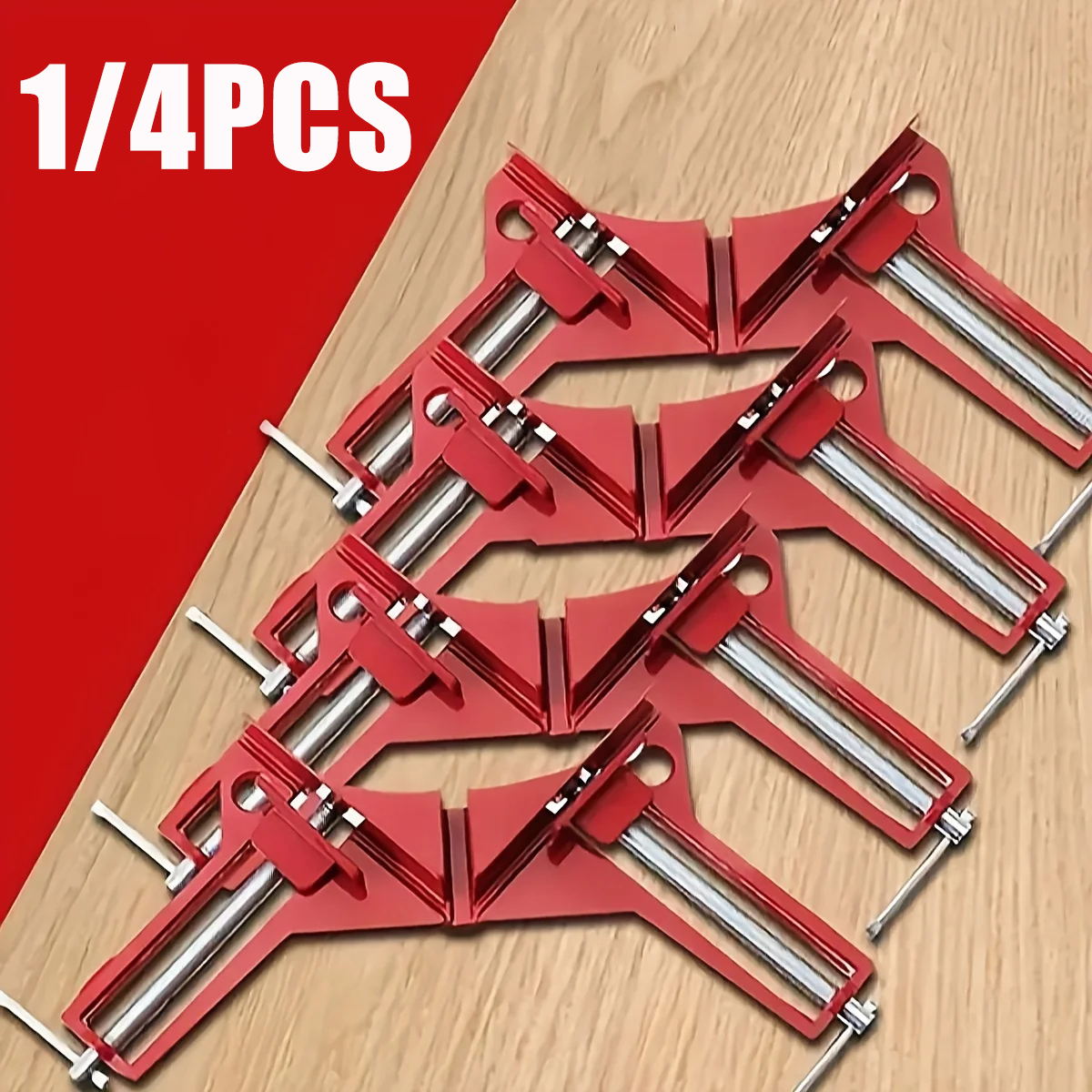 1/4PCS Corner Clamps 90 Degree Clamps Right Angle Clamp Frame Holder Carpenter Square Woodworking Tools for DIY Framing, Welding