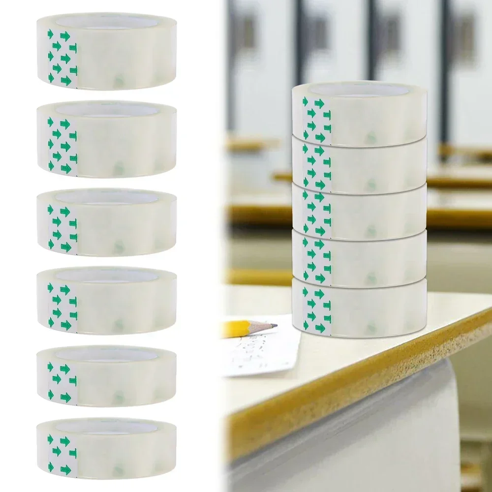 1-10PCS Nastro adesivo trasparente forte Nastri adesivi invisibili per imballaggio Nastro trasparente per avvolgere Materiale scolastico per ufficio domestico