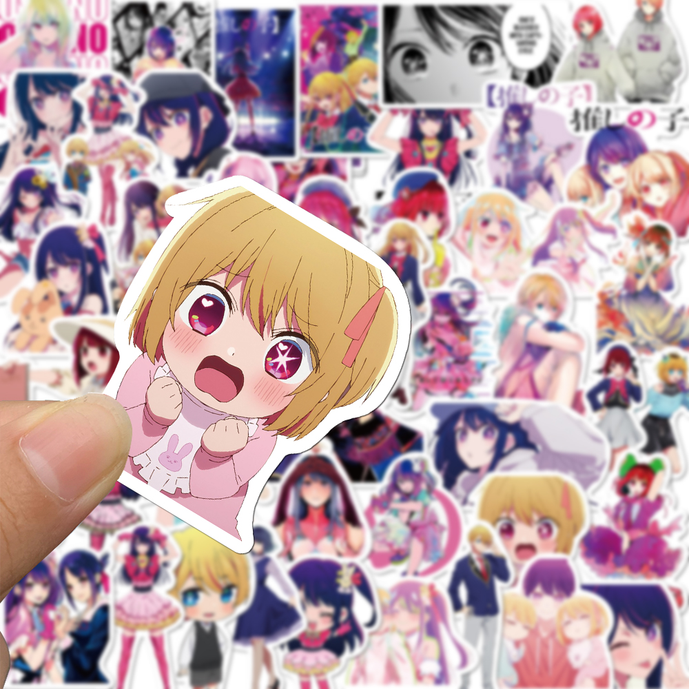 50 個 OSHI NO KO アニメ日本女の子ステッカーヴィンテージ DIY キッズノートブック荷物オートバイラップトップ冷蔵庫デカールおもちゃ