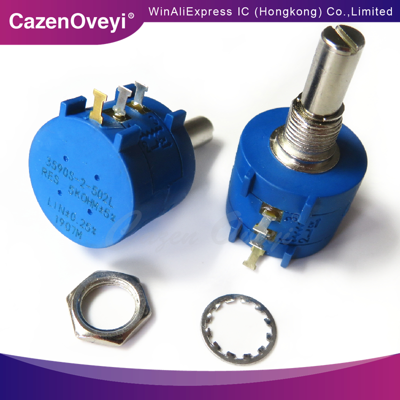 Прецизионный многооборотный потенциометр 3590S-2-502L 5K, 1 шт.