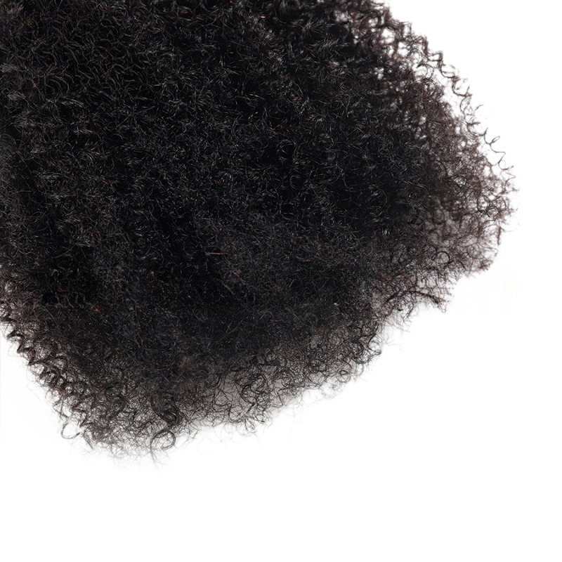 100 グラム/PC モンゴルアフロ変態カーリー人毛バンドル 3/4PC セットダブル横糸ヘアエクステンションナチュラルカラーフルエンドレミー髪