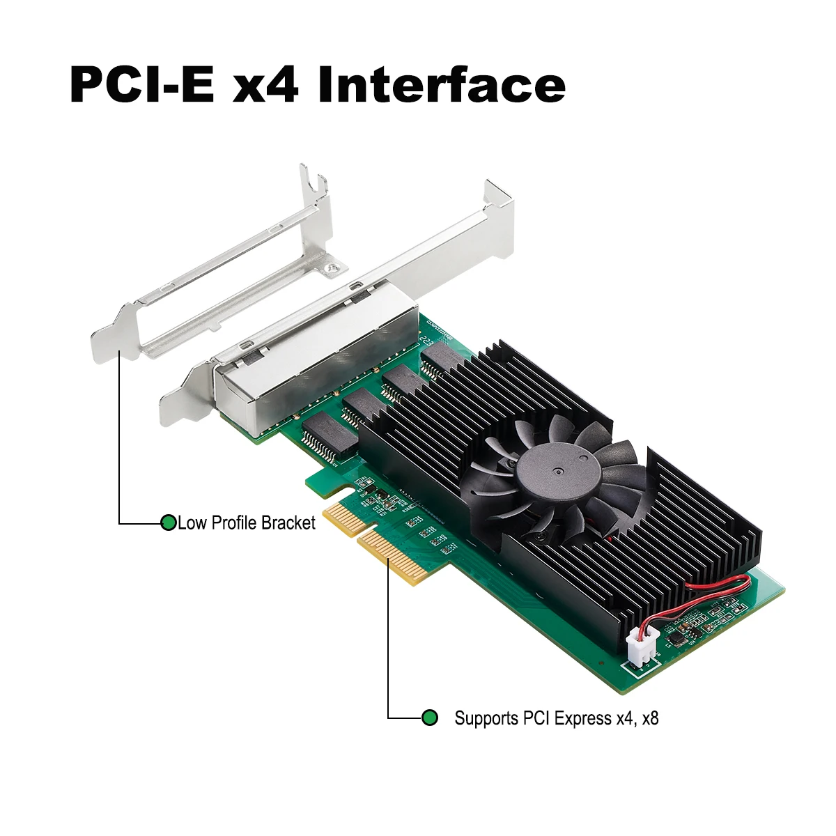 Чипы Intel I225, 4-портовый сетевой адаптер 2,5G RJ45, четырехпортовый PCIe PCI Express, 100/1000 МБ/2500 Мбит/с, сетевая карта Gigabit Ethernet Lan Card