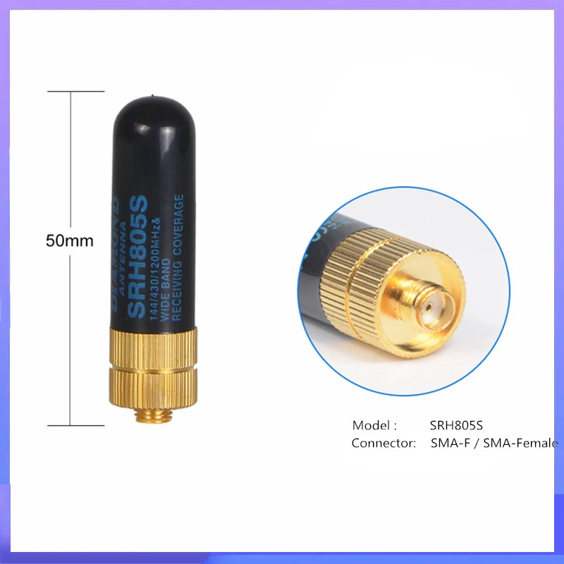 1/2/4 pces srh805s antena de alto ganho sma-fêmea diamante 805 antena curta banda dupla uhf vhf para DM-1701 UV-5R mais walkie talkie