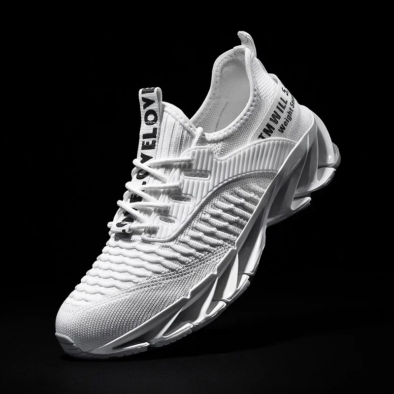 Nuevos zapatos ligeros para correr para hombre, cómodas zapatillas de deporte de malla transpirable, zapatos casuales de moda para hombre, zapatos de malla transpirable