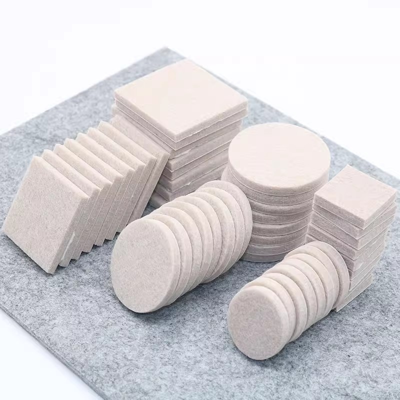 Felt Chair Leg Pads 5mm Thick Floor Scratch Protector Mat Mute Non-slip Self Adhesive Foot Pad for Furniture Accessories
