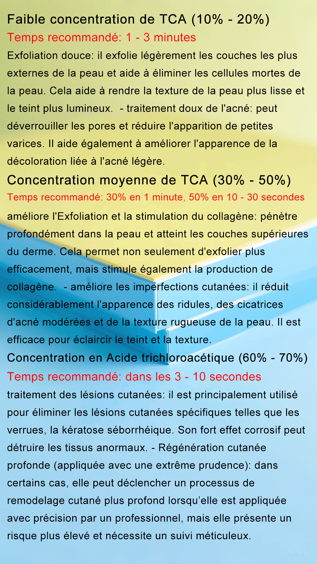 Tampons de Peeling Chimiques TCA, 75 Tampons en Boîte, 20 30 35 50 70 Ordinaires pour le Nettoyage du Visage et du Corps