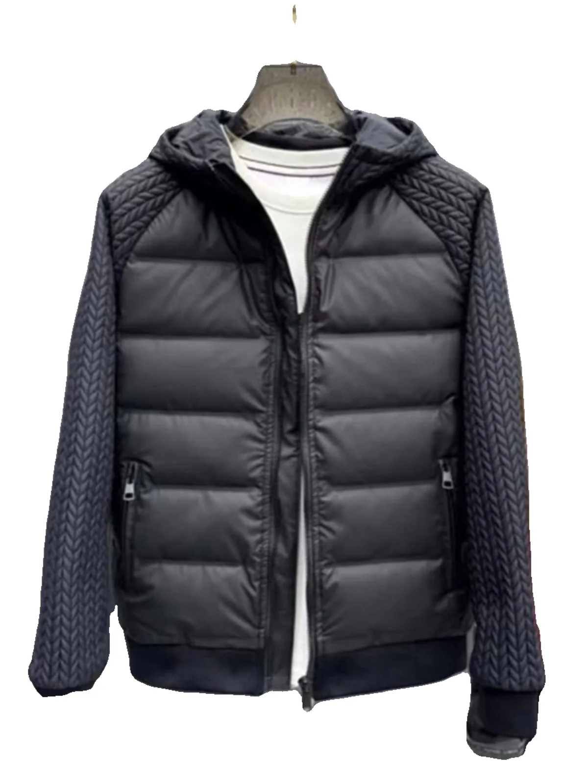 Jaqueta Masculina de Aodão Casual para Outono Inverno Nova Moda Versátil Estilo Hong Kong com Capuz Aquecida em Fibra de Po...