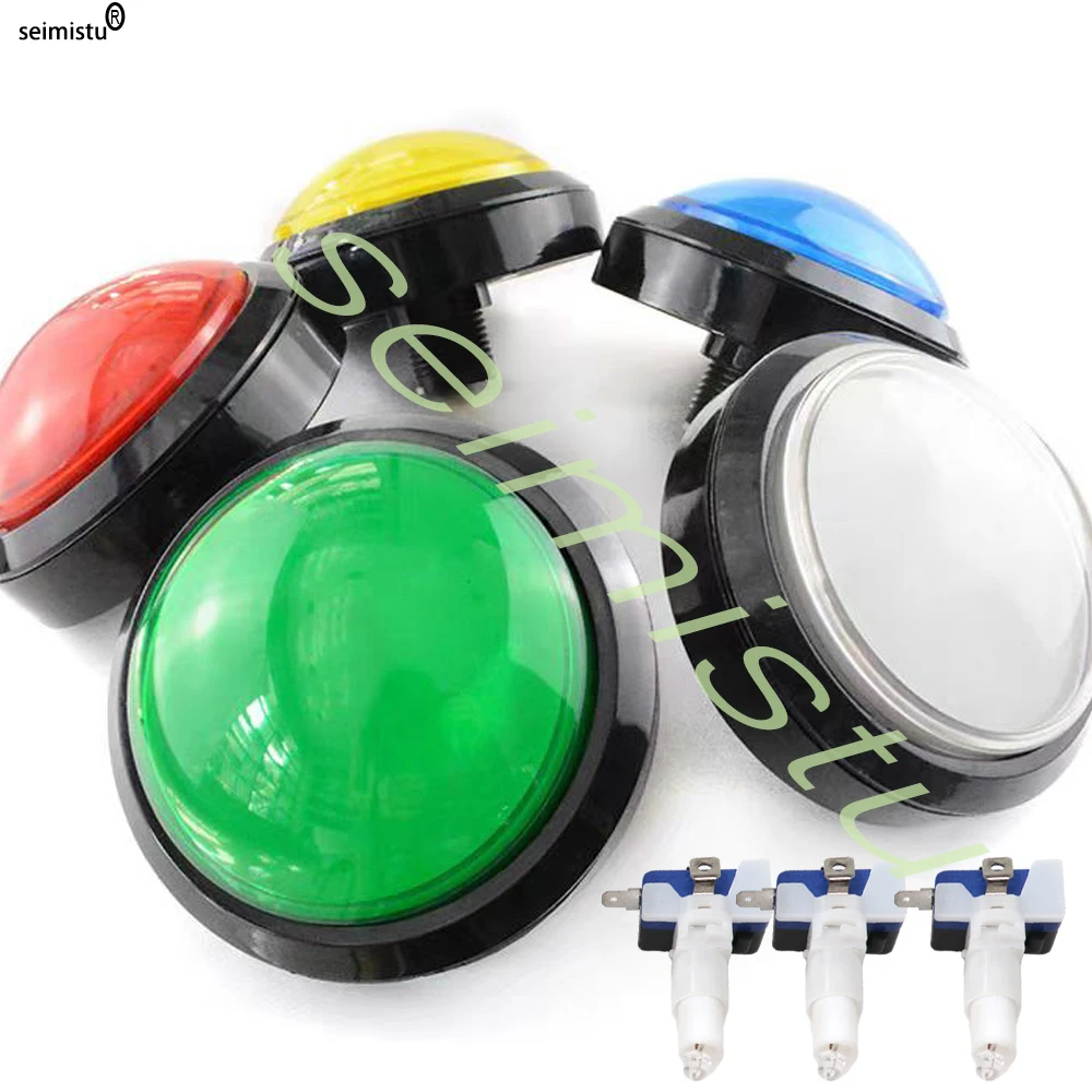 100mm Light Big Push Button Illuminated Led Answerer Switch Video Rhythm Of Music Game Vending Machine Coin Arcade Pinball Parts