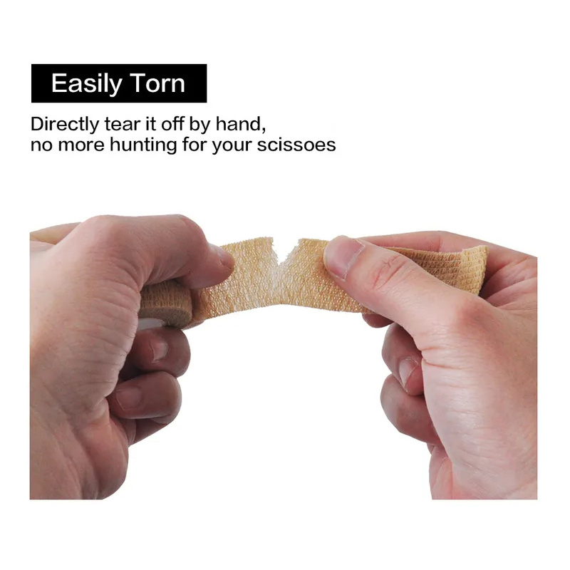 1/6 rolo 2.5/5/7.5/10cm * 4.6m bandagem autoadesiva elástica não tecida bandagem coesiva para fixação esportiva dedo pulso perna