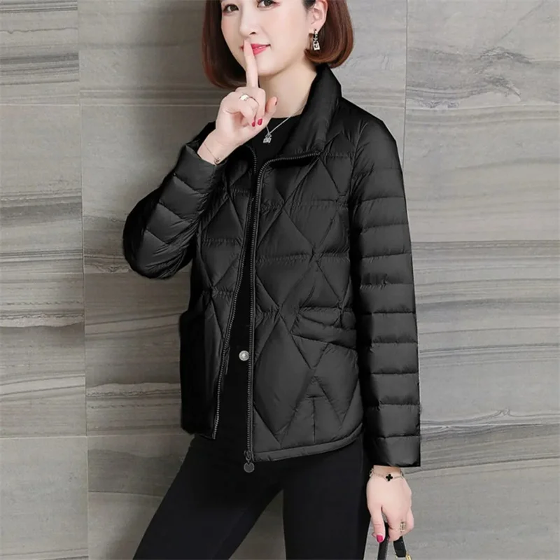 Chaqueta de plumón y algodón para mujer, abrigo ligero, informal, a la moda, holgado, grueso, coreano, novedad de 2024