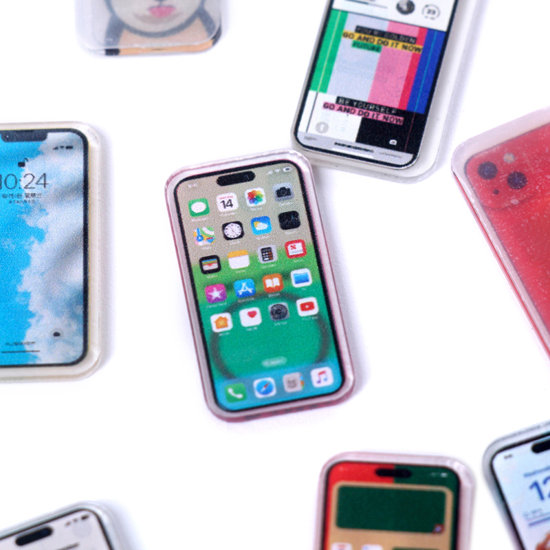 子供のためのドールハウスミニチュアおもちゃ,携帯電話シミュレーション,スマートフォンのモデル,おもちゃのふり,ドールハウスのアクセサリー,1:12, 5個