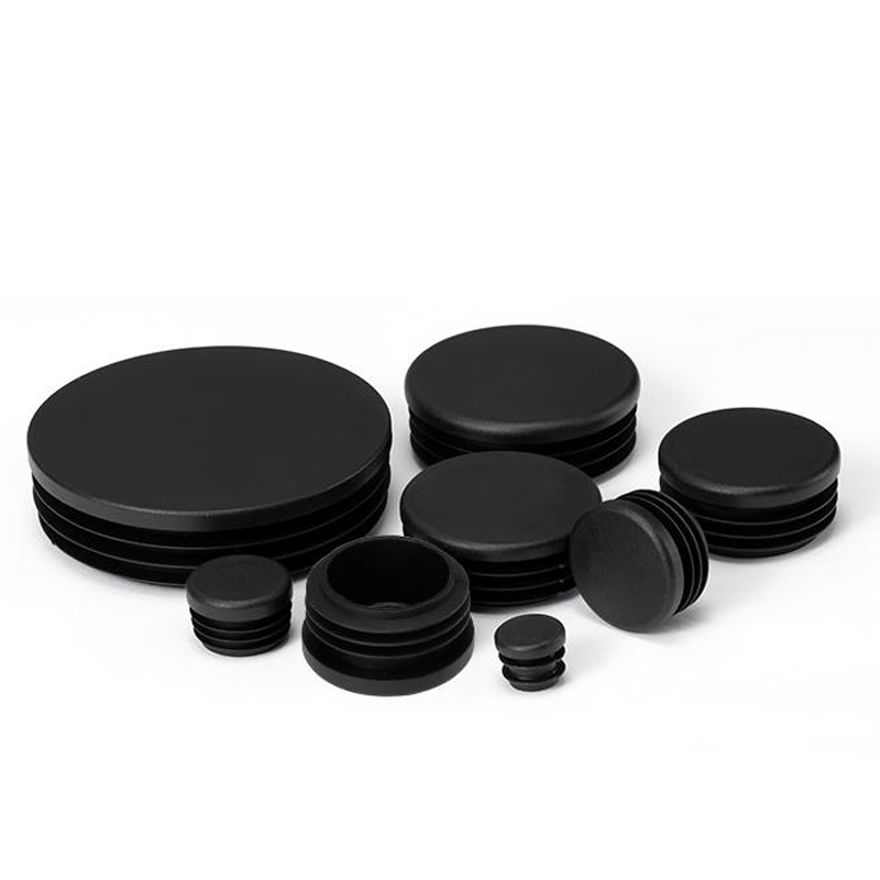 Round Plastic Blanking End Cap Black Tube Pipe Inserts Plug Chair Table Feet Cap Tube Pipe Insert Plug Decorative Dust Cover